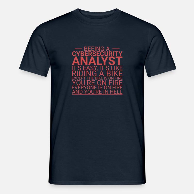 "Cybersecurity Analyst Hell | Cybersecurity" - Männer T-Shirt - Navy