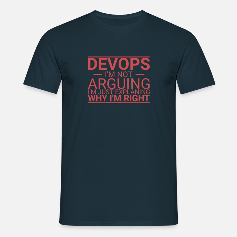 DevOps Arguing | Software Development" - Men's T-Shirt - navy