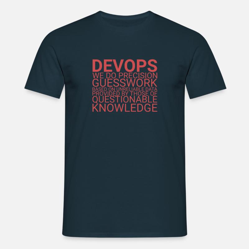"DevOps Guesswork | Softwareentwicklung" - Männer T-Shirt - Navy