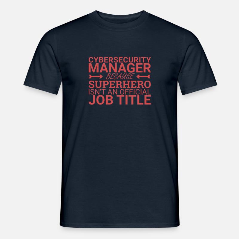"Cybersecurity Manager Superhero | Cybersecurity" - Men's T-shirt - navy