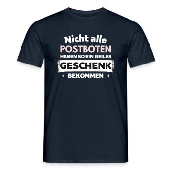 Nicht alle Postboten bekommen so ein Geschenk - Männer T-Shirt - Navy - Vorne - AI Model Male 178 light (178cm)