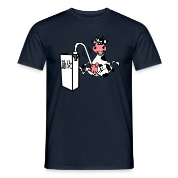 milkcow - Männer T-Shirt - Navy - Vorne - AI Model Male 178 light (178cm)