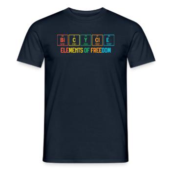 Bicycle The Elements of Freedom Periodic Table - Men's T-Shirt - navy - Front - AI Model Male 178 light (178cm)