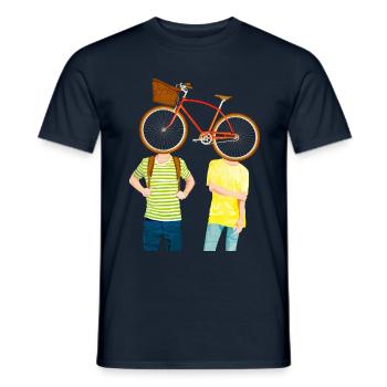 2ride - Männer T-Shirt - Navy - Vorne - AI Model Male 178 light (178cm)