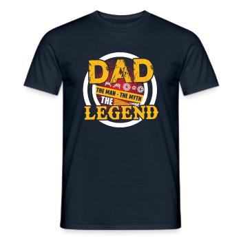 Cadeau papa père Fête des pères Fête des pères cadeau lege - T-shirt homme - marine - Devant - AI Model Male 178 light (178cm)