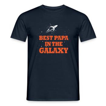 Bester Vater in der Galaxie - Männer T-Shirt - Navy - Vorne - AI Model Male 178 light (178cm)