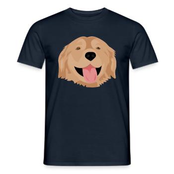 Golden Retriever - Men's T-Shirt - navy - Front - AI Model Male 178 light (178cm)