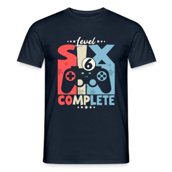 6 anniversaire 6 ans fête d’anniversaire des enfants - T-shirt homme - marine - Devant - AI Model Male 178 light (178cm)
