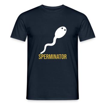 Sperminateur - T-shirt homme - marine - Devant - AI Model Male 178 light (178cm)