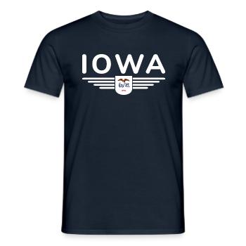 Iowa Fan T-Shirt – Your State! - Men's T-Shirt - navy - Front - AI Model Male 178 light (178cm)
