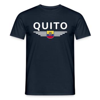 Quito Ecuador Fans T-Shirt Design - Men's T-Shirt - navy - Front - AI Model Male 178 light (178cm)