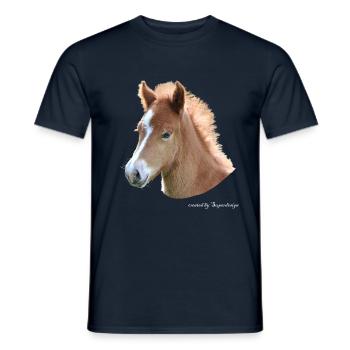 cheval - T-shirt homme - marine - Devant - AI Model Male 178 light (178cm)