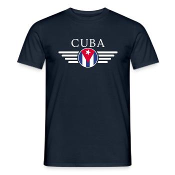 J’aime Cuba, T-shirt design de style élégance - T-shirt homme - marine - Devant - AI Model Male 178 light (178cm)