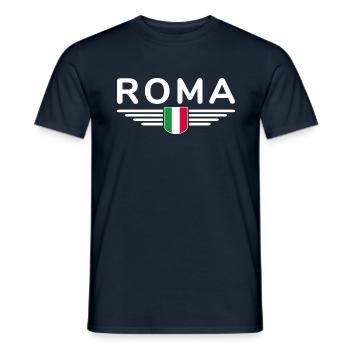 Rome Italie Fan Design T Shirt Tenue - T-shirt homme - marine - Devant - AI Model Male 178 light (178cm)