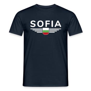 Sofia Design – Proud of Bulgaria's capital - Men's T-Shirt - navy - Front - AI Model Male 178 light (178cm)