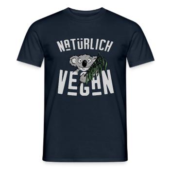 Koala natürlich Vegan Veganer Geschenk - Männer T-Shirt - Navy - Vorne - AI Model Male 178 light (178cm)
