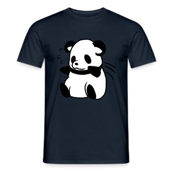Get up! Panda - Männer T-Shirt - Navy - Vorne - AI Model Male 178 light (178cm)