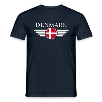 Denmark T-Shirt: Style, Hygge, Coastal Magic - Men's T-Shirt - navy - Front - AI Model Male 178 light (178cm)