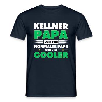 Kellner Papa wie ein normaler nur viel cooler - Männer T-Shirt - Navy - Vorne - AI Model Male 178 light (178cm)