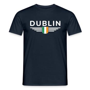 T-shirt Dublin pour les supporters irlandais - T-shirt homme - marine - Devant - AI Model Male 178 light (178cm)