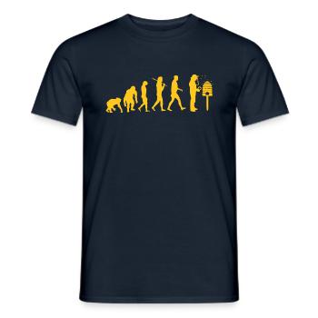 IMKER - Die Evolution - Imker Geschenk - Männer T-Shirt - Navy - Vorne - AI Model Male 178 light (178cm)