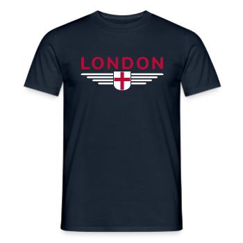 London England Fan T-Shirt Design - Men's T-Shirt - navy - Front - AI Model Male 178 light (178cm)