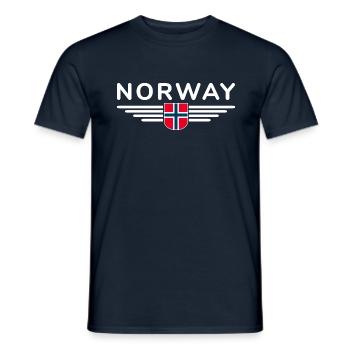 J’aime la tenue T-shirt design Norvège - T-shirt homme - marine - Devant - AI Model Male 178 light (178cm)