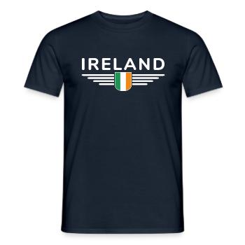 I Love Ireland Elegance Style Design T-Shirt - T-shirt homme - marine - Devant - AI Model Male 178 light (178cm)