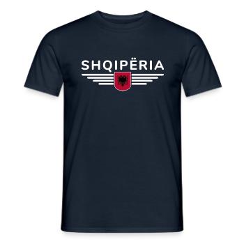 Albania Design – Fierté et style - T-shirt homme - marine - Devant - AI Model Male 178 light (178cm)