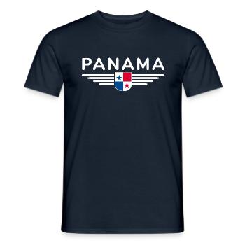 Conception du t-shirt Panama - T-shirt homme - marine - Devant - AI Model Male 178 light (178cm)