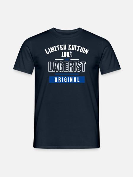 Limited Edition 100% - Lagerist - Original - Männer T-Shirt - Navy