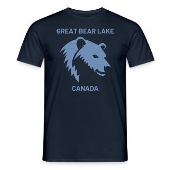Great Bear Lake Silhouette Design - Vacation in Cana - Men's T-Shirt - navy - Front - AI Model Male 178 light (178cm)