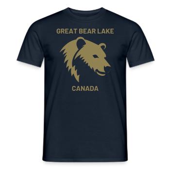 Great Bear Lake Silhouette Design - Vacation in Cana - Men's T-Shirt - navy - Front - AI Model Male 178 light (178cm)