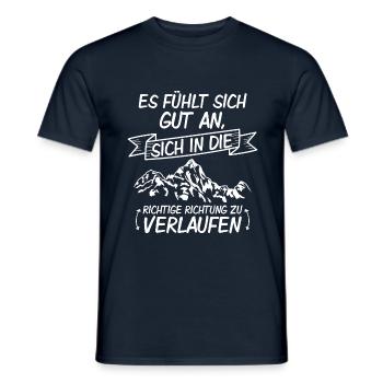 Es fühlt sich gut an richtige richtung verlaufen - Männer T-Shirt - Navy - Vorne - AI Model Male 178 light (178cm)