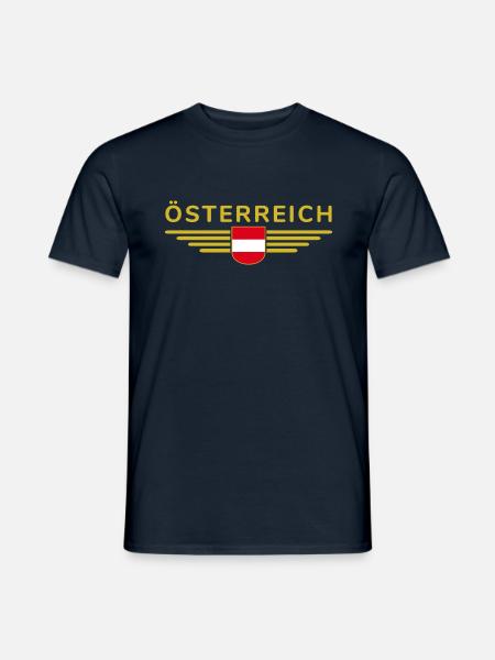Österreich Fan T Shirt Outfit Design - Männer T-Shirt - Navy
