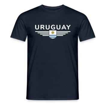 Uruguay T-Shirt – Perfect for Fans - Men's T-Shirt - navy - Front - AI Model Male 178 light (178cm)