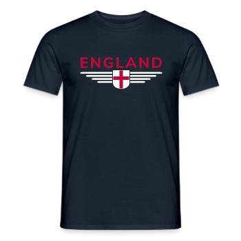 England Fan T-Shirt Design - Men's T-Shirt - navy - Front - AI Model Male 178 light (178cm)