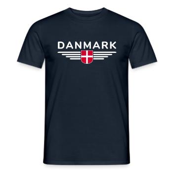 I Love Denmark, T-shirt de tenue design - T-shirt homme - marine - Devant - AI Model Male 178 light (178cm)