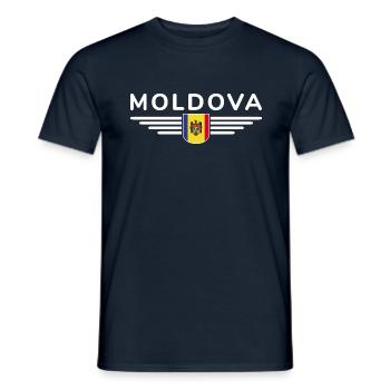 Moldau T-Shirt – Stolz auf Moldawien - Männer T-Shirt - Navy - Vorne - AI Model Male 178 light (178cm)