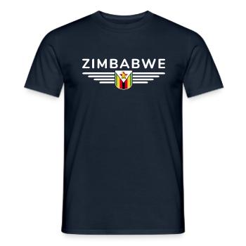 Zimbabwe T-shirt for Africa fans - Men's T-Shirt - navy - Front - AI Model Male 178 light (178cm)