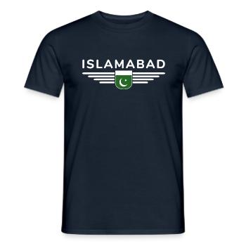 Islamabad Design – Capital City Style - Men's T-Shirt - navy - Front - AI Model Male 178 light (178cm)
