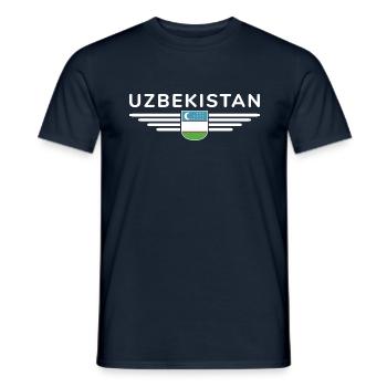 Usbekistan T-Shirt – Stolz und Kultur - Männer T-Shirt - Navy - Vorne - AI Model Male 178 light (178cm)