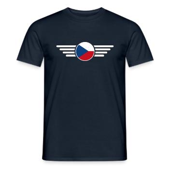 Tschechien Stil Design T-Shirt - Männer T-Shirt - Navy - Vorne - AI Model Male 178 light (178cm)