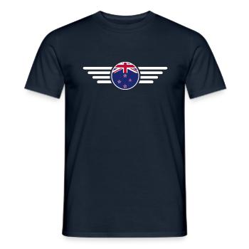T-shirt design de style néo-zélandais - T-shirt homme - marine - Devant - AI Model Male 178 light (178cm)