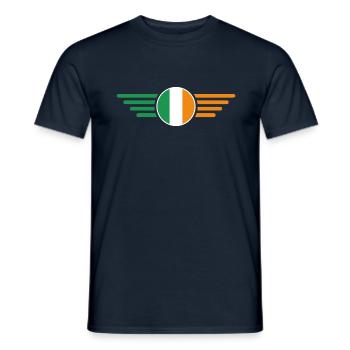 I Love Ireland Elegance Style Design T-Shirt - T-shirt homme - marine - Devant - AI Model Male 178 light (178cm)