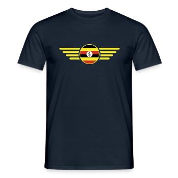 Ich liebe Uganda, Eleganz Stil Design T-Shirt - Männer T-Shirt - Navy - Vorne - AI Model Male 178 light (178cm)