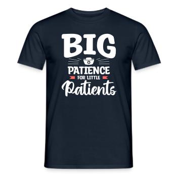 Big Patience For Little Patients Pediatrician - Men's T-Shirt - navy - Front - AI Model Male 178 light (178cm)