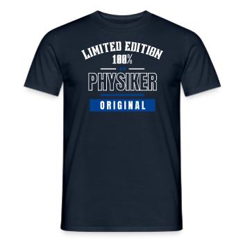 Limited Edition 100% - Physiker - Original - Männer T-Shirt - Navy - Vorne - AI Model Male 178 light (178cm)
