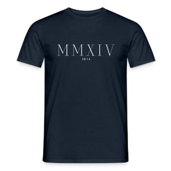Römische Zahl Geburtsjahr Made in 2014 - Männer T-Shirt - Navy - Vorne - AI Model Male 178 light (178cm)