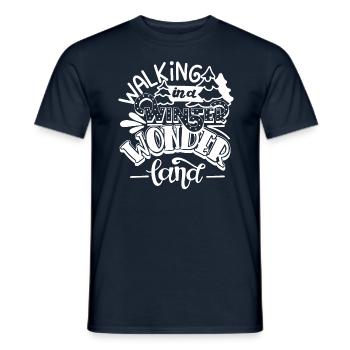 Winter Wonderland Snow Christmas Xmas Gift - Men's T-Shirt - navy - Front - AI Model Male 178 light (178cm)